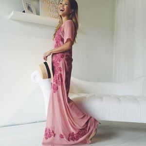 For Love & Lemons Sicily Sangria Sheer Maxi S